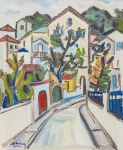 <b>INIMÁ DE PAULA</b><br>(1918-1999)<br>Paisagem Urbana<br>Óleo s/ tela<br>Ass. cie<br>Década de 60<br>65 x 54  cm