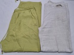 Lote de 2 calças pantalonas, sendo uma delas Verde. Tam M.