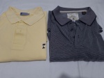 Lote de 2 camisas polo masculina, sendo a amarela da marca Ad lyfe style, tam: G. Peças com marcas de guardado.