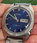 Relógio de pulso Seiko, antigo, automatic, funciona, revisado, mas não damos garantia da vedação. O aro do relógio mexe com a mão. Diâmetro: 38.1mm