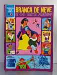 Gibi antigo Branca de Neve e os Sete Anões. Inclui também Robin Hood neste gibi. Coleção Clássicos da Disney (Edição rara), Nº 5, 1969, Editora Abril. Tamanho do gibi: 27.7 cm x 20.5 cm.