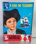 Gibi antigo A ilha do Tesouro . Inclui também A Guerra dos Dálmatas neste gibi. Coleção Clássicos da Disney (Edição rara), Nº 3, 1969, Editora Abril. Tamanho do gibi: 27.7 cm x 20.5 cm.