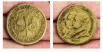 Uma moeda de 500 Réis, Brasil, 1822- 1922, 1º Centenário da independência. B_44. Diâmetro:22.8mm.