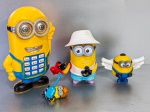 Lote com 4 minions. Altura do maior: 12.5 cm; Altura do menor: 3.5 cm. Peso total: 120 gr.