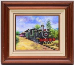 TEKA - "Locomotiva" - quadro pintura o.s.t. - assinado no c.i.d.. Medidas da tela: 33 cm x 41 cm. Medida da moldura: 60 cm x 68 cm.