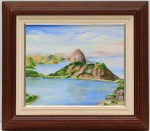 WILMA C. IANNELLI - "Pão de Açúcar" - o.s.t. assinado no c.i.e. Medidas da tela: 38 cm x 46 cm. Medidas da moldura: 61 cm x 68 cm.