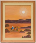 JAISA ATHAYDE - Fuga para o Egito - ost - assinado no c.i.d. Medidas da tela: 50 cm x 40 cm. Medida da moldura: 63 cm x 53 cm.
