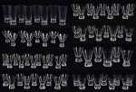 Aparelho de 68 copos em elegante cristal alemão Rosenthal gravado em todas as peças. Composto de 9 unidades de 6,5 cm, 13 unidades de 9,5 cm, 9 unidades de 11 cm, 9 unidades de 11,5 cm, 11 unidades de 13 cm, 8 unidades de 12 cm, 8 unidades de 16 cm e 1 unidade de 9,5 cm. Alguns imperceptíveis bicados.