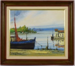 SÉRGIO PINHEIRO - Marinha - Óleo sobre tela, assinado no c.i.e. Medida da tela: 46 cm x 55 cm. Medida da moldura: 64 cm x 74 cm.