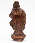 Imagem de nossa Senhora da Conceição em madeira sem policromia. Brasil, século XIX. Altura: 14 cm.