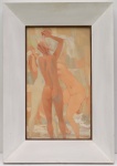 ENRICO BIANCO (Roma, Itália, 1918 - Rio de Janeiro, Brasil, 2013) - "Nú Feminino" - Pintura óleo sobre placa. Assinado e datado no c.id.d e no verso 1984. Medida da placa: 59 cm x 35 cm. Medida da moldura: 80 cm x 56 cm.