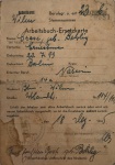 DOCUMENTOS - ANTIGA Carteira de Trabalho Alemã - BERLIM 1945 / ARBEITSBUCH - ERSATZARTE. Documento original com registro. Apresenta marcas do tempo.