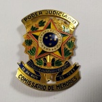 MILITARIA - Antigo e Obsoleto DISTINTIVO de COMISSÁRIO DE MENORES do PODER JUDICIÁRIO de São Paulo. Será vendido somente para COLECIONADORES da matéria, sendo VEDADO seu uso indiscriminado.