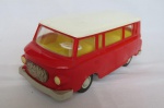 BRINQUEDO ANTIGO - RARO MINI ONIBUS fabricado na Alemanha, marca BARKAS (Barkas B1000 Van / Mini Bus Anker Spielzeug Friction Model, 1970s). Movido à fricção (funcionando). Mede aprox. 18 cm de comprimento. Feito em Plástico. Referência.: https://www.ebay.com.my/itm/403944794095