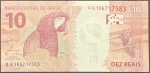 C-349 - Cédula de 10 Reais 2018 - GG - Guardia/Goldfajn - Flor de Estampa