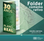 Lançamento - Folder 30 Anos do Plano Real 1994-2024 - Folder Colorido Ilustrativo para armazenar cédulas da 1º Familia do Plano Real, com espaço para as 7 cédulas. (Não acompanham as cédulas)  O Plano real iniciou em 1 de julho de 1994, foi e esta sendo o plano monetário brasileiro mais duradouro. Edição especial limitada 30anos -2024. Todos os folders são numerados