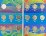 Album das Olimpiadas com as 16 Moedas (todas as modalidades) Circuladas - sem bandeira - Versão Compacta Nº 2