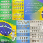 Album Republica em Moedas VOL 2 - 1976 A 1994 COMPLETÃO COM TODAS AS RARAS - Album NOVO com todas as 132 moedas emitidas entre 1976 e 1994 - São 132 Moedas nos Estados Sob e FC (pouquissimas MBC), inclusive todas as raras desta época: 1 CRUZEIRO 1977 E 1978 (FC), Série Sojinha completa (Soberbas), Série FAO 1976 a 1978 (FC), 1 e 5 Cruzeiros 1985 FAO (FC), 1 Cruzeiro 1983 (FC), Série Axé Completa (Soberba), 1 e 5 Centavos 1990 (FC), 1 e 5 Centavos 1987 (FC), 1, 5,10 E 20 Centavos 1988 (FC), 50 Cruzeiros 1990 (FC), 5 e 10 Cruzeiros 1992 (FC). Valor das moedas no Estado em que estão no Catálogo R$ 2.859 conforme planilhas anexadas nas fotos 5 e 6 - Oportunidade única.