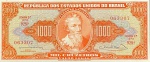 C-106 Cédula de 1.000 Cruzeiros 1963 - 2ª Estampa (Abobrinha) - Série 928 - Soberba - Cédula muito escassa