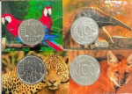 Lance Livre - Folder com as Moedas de 5 - 10 - 50 e 100 Cruzeiros Reais 1993/1994 - Circuladas