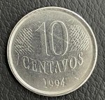 Moeda de 10 Centavos 1994 - 1º Familia do Real -  Sob/FC