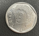 Moeda de 25 Centavos 1995 - 1º Familia do Real - Flor de Cunho