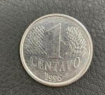 Moeda de 1 Centavo 1996 - 1º Familia do Real - Sob/FC