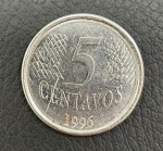 Moeda de 5 Centavos 1996 - 1º Familia do Real - Soberba