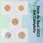 Set do Real 2022 FC completo e no Coin Holder - 5/10/25/50 Centavos + 1 Real