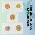 Set do Real 2020 FC completo e no Coin Holder - 5/10/25/50 Centavos + 1 Real