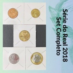 Set do Real 2018 FC completo e no Coin Holder - 5/10/25/50 Centavos + 1 Real