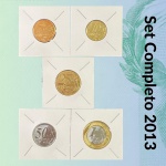 Set do Real 2013 FC completo e no Coin Holder - 5/10/25/50 Centavos + 1 Real - Ano raro