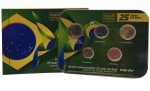 Blister com 5 Moedas Real 2019 BEIJA FLOR Flor de Cunho - Edição Limitada e numerada