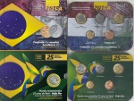 02 Blisters com 5 Moedas Real 2019 Letras A e 2019 Beija Flor -  Flor de Cunho - Edição Limitada e numerada