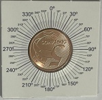 Moeda de 5 Centavos 2023 com Reverso invertido 180º - Flor de cunho - Raridade