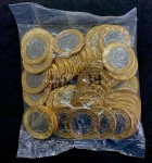 2013 - Sachê lacrado com 50 moedas de 1 REAL 2013 - Catálogo marca R$ 1.200.00