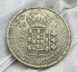 Patacão de 960 Réis 1816-B (Bahia) - PRATA - Simula recunho sobre México - RARA - No estojo com Cápsula