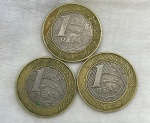 Lance Livre - Raro - 03 Moedas de 1 REAL 1999 - Circuladas