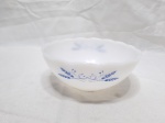 Travessa redonda funda, bowl em vidro Colorex opalinado com estampa Trigo. Medindo 17cm x 7cm de altura.