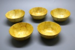 DIVERSOS - Lote de 5 bowls dourados. Med. 5x12,5 cm.