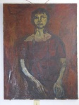 VAN ROGGER, (1914: Antuérpia, Bélgica 1983: Toulon, França) - "FIGURA FEMININA" óleo sobre tela, assinado e datado, 1962. Apresenta peuqenas perdas na pintura. Med. 115 x 88cm. ESTE LOTE NÃO PODE SER ENVIADO PELO CORREIO."UM POUCO MAIS SOBRE: Roger Van Rogger (1914: Antuérpia, Bélgica 1983: Toulon, França).Destacou-se principalmente como paisagista, pintor de figuras e de naturezas mortas. 1927 Começou a pintar e nesse mesmo ano publicou um livro de poesias.1932 Estabeleceu-se, com a família, no norte da FrançaIl s'installe en France , dans le Nord 1943 Chegou ao Rio de Janeiro e logo se integrou a um grupo de artistas europeus que residiam na cidade, entre outros, Kaminagai, Augusto Zamoisky, Wilhelm Woeller, Vieira da Silva e Arpad Szenes.Recebeu do Laboratório Roche a encomenda de fixar em pinturas os portos brasileiros, do Amazonas ao Rio Grande. As imagens seriam usadas para ilustrar folhetos de propaganda.1949 Retornou à Europa, e radicou-se na França, onde deu continuidade à sua carreira de pintor."