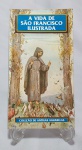 Livro Religioso - A VIDA DE SÃO FRANCISCO ILUSTRADA - Coleção de Antigas Aguarelas - Editora Litovald - Cinquenta Aguarelas Antigas sobre a vida do Santo pintadas por P.Subercaseaux - Ricamente ilustrado em cores - Medida: 22 x 12 cm.