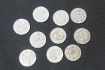 Conjunto com 10 fichas antigas de maquina de refrigerante ( Token ) - 2,5 cm - Vide fotos!