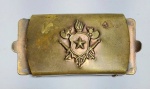 Antiga Fivela militar de 2 garras - Corpo de Bombeiros - Metal - Medida: 6 cm x 3,5 cm.