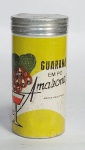 Antiga lata vazia de Guaraná em Pó - AMAZONAS - Licenciado pelo Laboratório Bromatológico do Rio de Janeiro nos anos 50. Material: Alumínio. Medida: 10 cm de altura x 5 cm de diâmetro.