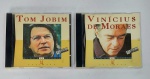 Lote de 2 conservados CDs da Coleção - MINHA HISTÓRIA - Vinícius de Moraes e Tom Jobim - Remasterizado em digital - POLYGRAM - Conforme fotos. Medida: 14 cm x 12,5 cm.