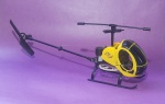 Helicóptero de rádio controle, "Dragon Fly", hélice quebrada - No estado, sem testes, peça para restauro ou retirar peças! - 44 cm - Vide fotos!