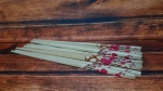 8 pares de Hashi japonês, reutilizável, em bambú, decorado em tema oriental. R2227