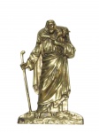 ARTE SACRA, Grande placa confeccionada em bronze polido representando Jesus Cristo, medindo 36x22cm.