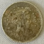 NUMISMÁTICA, Brasil, República, uma (1) moeda em PRATA (teor 900 milésimos) de 500 reis 1913, peso aproximado 5 gr., anel com estrelas soltas, muito bom estado de conservação. (AJBJ)